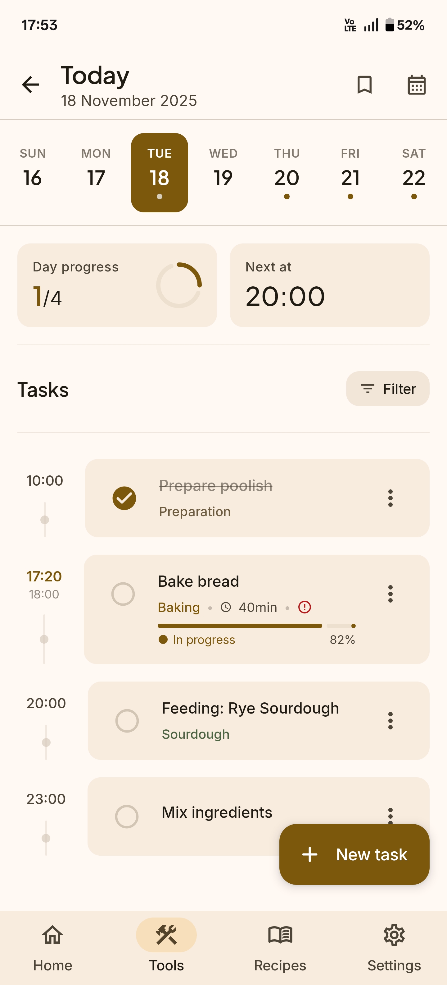 Schedule Interface