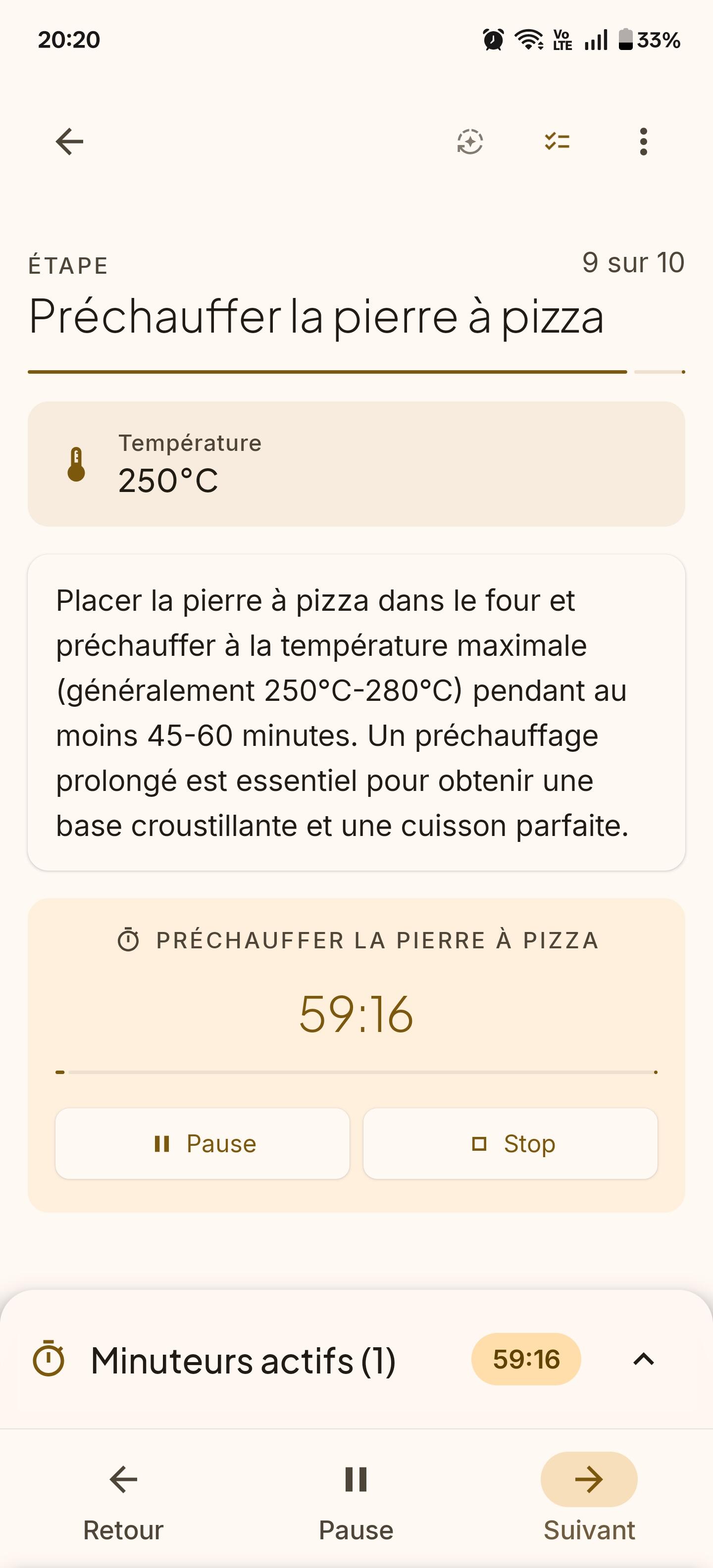Guide interactif étape par étape pour faire du pain au levain avec minuteurs automatiques et mode autopilote