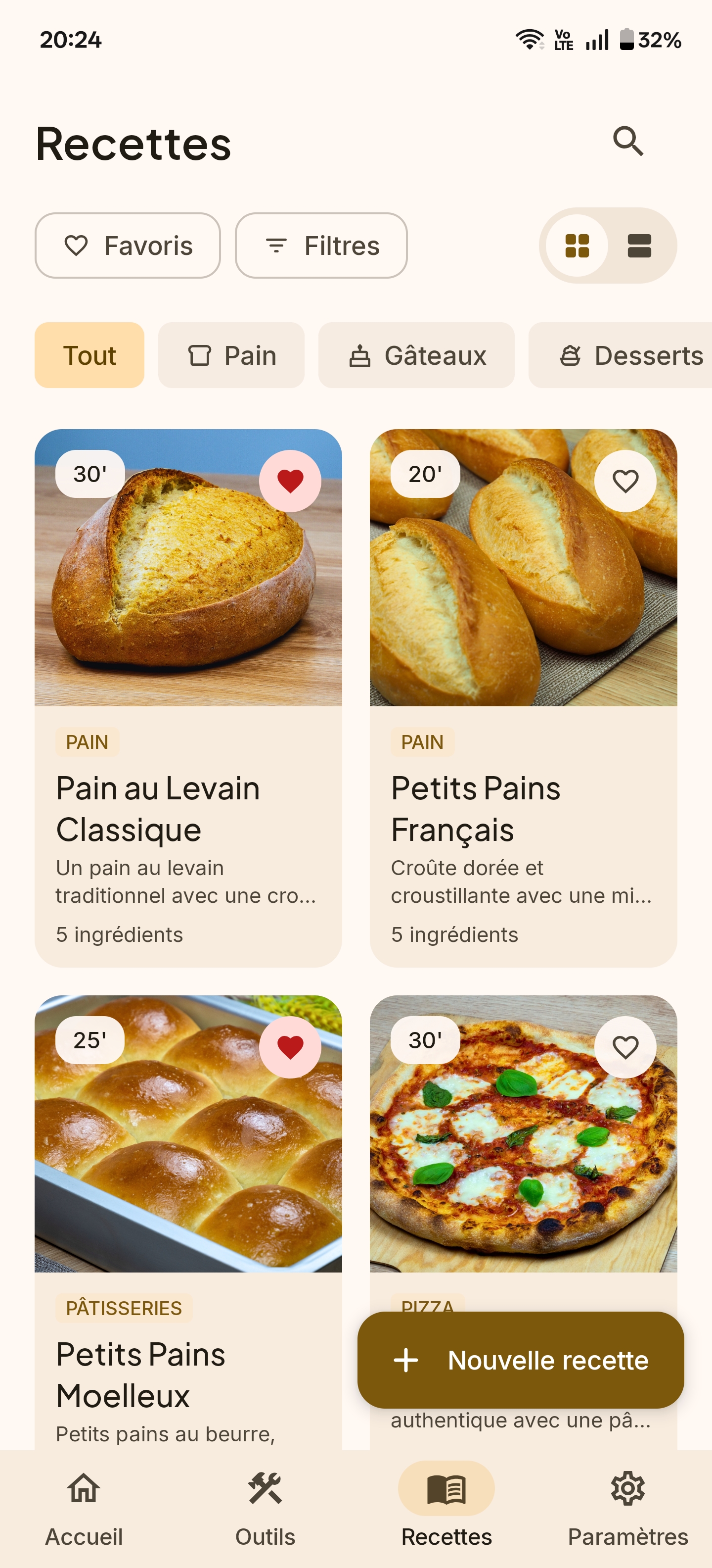 Bibliothèque de recettes